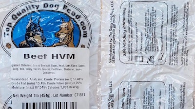 Top Quality Dog Food com, Beef Hvm, 1 Lb