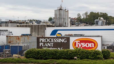 Tyson Foods' processing plant in Wilkesboro, NC.