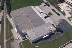 A Google Maps aerial 3D view of Tyson Foods' plant in Jefferson, WI, which operates as LD Foods.
