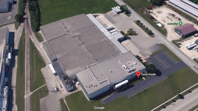 A Google Maps aerial 3D view of Tyson Foods' plant in Jefferson, WI, which operates as LD Foods.