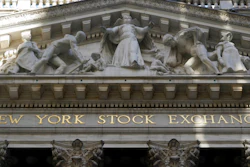 This June 16 photo shows the facade of the New York Stock Exchange.
