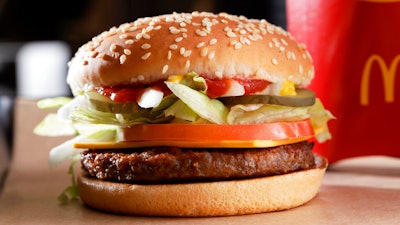 This photo provided by McDonald's shows the McPlant burger.