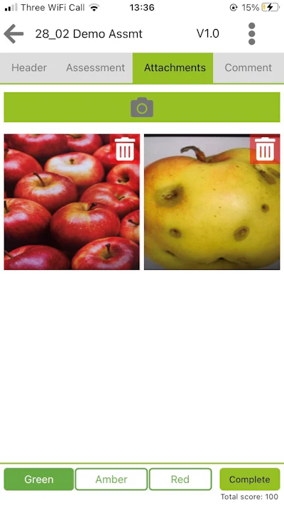 Example of in-app quality checks using Greenlight Quality Management