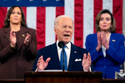 President Joe Biden delivers his State of the Union address to a joint session of Congress at the Capitol on March 1, 2022, in Washington.
