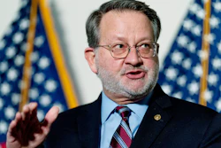 Sen. Gary Peters, D-Mich., at a news conference on Capitol Hill, Feb. 8, 2022.