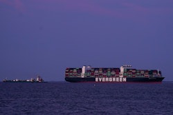 Container ship Ever Forward off the coast near Pasadena, Md., March 14, 2022.
