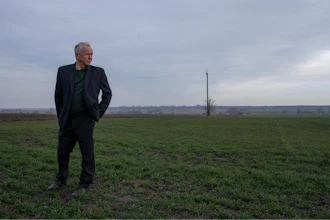 Ivan Kilgan, head of the regional agricultural association village, shows his fields of wheat, in Luky village, western Ukraine. The northwestern Lviv region near the border with Poland, far from the heart of what is known as Ukraine's breadbasket in the south, is being asked to plant all the available fields it can, said Kilgan.