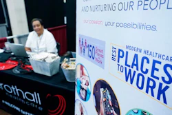 Employers manned booths with banners promoting their companies benefits, free logo branded swag and listed salary pay scales and in some cases recruitment bonuses in order to entice job applicants to approach their booths during the Lee County Area Job Fair in Tupelo, Miss., Tuesday, Oct. 12, 2021. The number of Americans collecting unemployment benefits fell to a 52-year low after another decline in jobless aid applications last week. Jobless claims fell by 17,000, from 249,000 to 232,000 for the week ending Feb. 19, the Labor Department reported Thursday, Feb. 24, 2022.