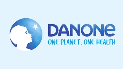 Danone Fond Bleu Logo Cp