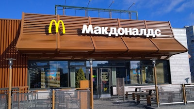 A McDonald's location seen in Pskov, Russia on March 9, 2020.
