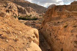 A dam built in the 1960s and the ancient Mudlim tunnel, Petra, Jordan, Nov. 15, 2018.