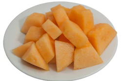 Fresh Sweet Cantaloupe On A Plate 816287486 4272x2848