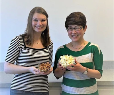 Aubrey Dunteman, left, and Soo-Yeun Lee, from the Department of Food Science and Human Nutrition at the University of Illinois.