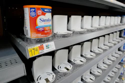 Shelves typically stocked with baby formula sit mostly empty at a store in San Antonio, May 10, 2022.