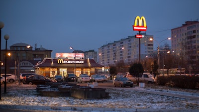 A McDonald's restaurant in Dmitrov, Russia, Dec. 6, 2014.