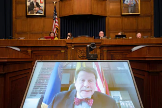 Food and Drug Administration Commissioner Robert Califf testifies via video during a House subcommittee hearing, May 25, 2022.
