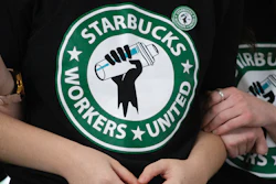 Starbucks employees and supporters during a union-election watch party, Dec. 9, 2021, Buffalo, N.Y.