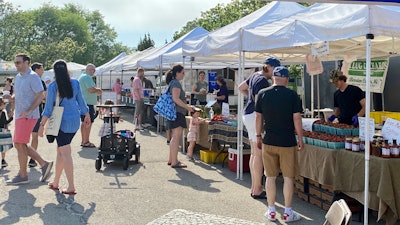 A farmers market in Winnetka, Ill., June 2021.