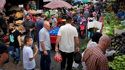 A busy market in Beirut, July 15, 2022.