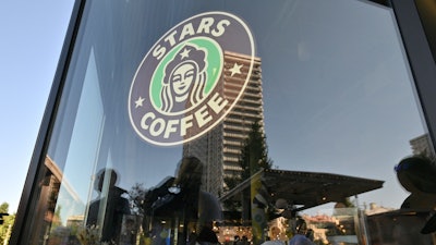 A newly opened Stars Coffee shop in the location of a former Starbucks, Moscow, Aug. 18, 2022.