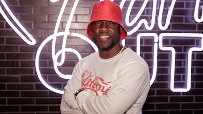 Kevin Hart at the opening of his new vegan fast-food restaurant 'Hart House,' Los Angeles, Aug. 24, 2022.