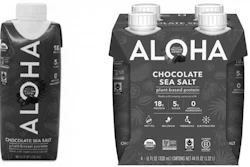 Aloha Chocolate Sea Salt Plant Based Protein 4ct 330ml Cartons