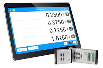 The new ACU-RITE-brand droPWR is a Bluetooth-enabled digital readout from Heidenhain.