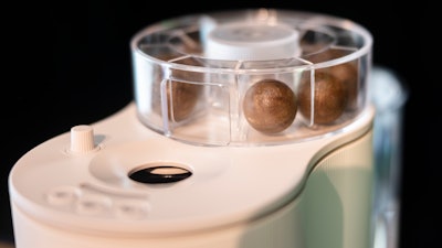 Coffee capsules in a Coffee B machine from Migros brand Cafe Royal, Zurich, Sept. 6, 2022.