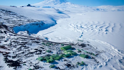 Aerial view of New Zealand's Scott Base in Antarctica on Nov. 14, 2011.