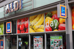 Aldi supermarket, Manchester, U.K., April 2013.