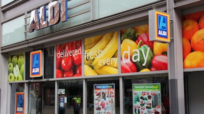 Aldi supermarket, Manchester, U.K., April 2013.