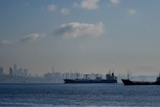 Cargo ships anchored in the Marmara Sea wait to cross the Bosphorus Straits in Istanbul, Nov. 1, 2022.