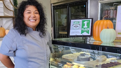 Maria Short poses in her bakery, Short 'N Sweet, in Hilo, Hawaii, Nov. 8, 2022.