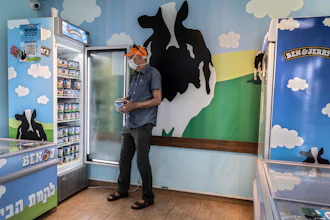 Shop at the Ben & Jerry's ice cream factory in the Be'er Tuvia Industrial area, Israel, July 20, 2021.