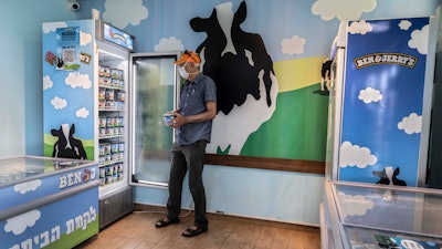 Shop at the Ben & Jerry's ice cream factory in the Be'er Tuvia Industrial area, Israel, July 20, 2021.