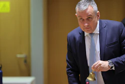 Czech Energy Minister Jozef Sikela rings the bell to announce the beginning of a meeting of EU energy ministers at an extraordinary energy council in Brussels, Nov. 24, 2022.
