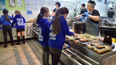 Lunch hour at Hillstone Primary School, Birmingham, England, Nov. 30, 2022.