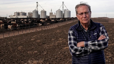Lee Reeve poses for a photo at his family's cattle feedyard and ethanol plant near Garden City, Kan., Jan. 5, 2023.