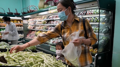 Supermarket in the Chaoyang district of Beijing, April 25, 2022.