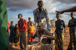 Displaced people at a camp on the outskirts of Dollow, Somalia, Sept. 19, 2022.