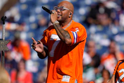Singer Flo Rida performs at halftime during of an NFL football game between the New York Jets and the Denver Broncos, Sept. 26, 2021, Denver.