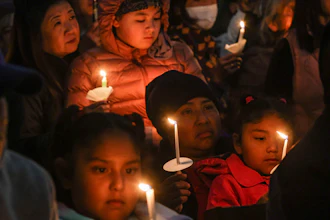 A community vigil for shootings earlier in the week in Half Moon Bay, Calif., Jan. 27, 2023.