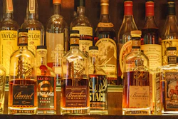 A collection of bottles of Pappy Van Winkle bourbons are seen on the top shelf right, among other fine whiskies at the 'Far Bar,' located in the historic Far East Building in the heart of Little Tokyo in Los Angeles on Saturday, March 4, 2023.