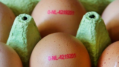 Eggs at a supermarket, Frankfurt, Germany, Aug. 4, 2017.