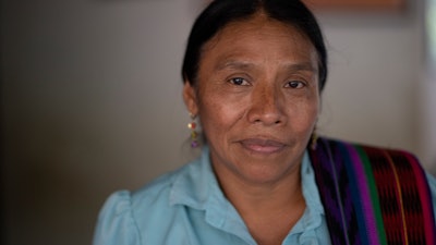 Thelma Cabrera, presidential hopeful for the Movement for the Liberation of the People party, at her home in El Asintal, Guatemala, March 13, 2023.