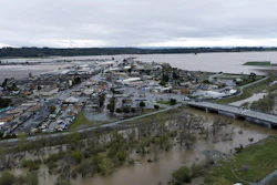 The flooded Pajaro River in Pajaro, Calif., March 14, 2023.