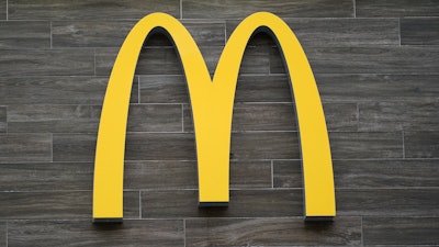 This photo shows a logo of a McDonald's restaurant in Havertown, Pa., on April 26, 2022.