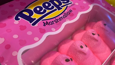 Marshmallow Peeps candy on display at a store in Lafayette, Calif., March 24, 2023.