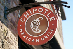 Chipotle logo outside a restaurant in Westwood, Mass., Dec. 20, 2022.
