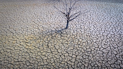 The dry Sau reservoir north of Barcelona, March 20, 2023.